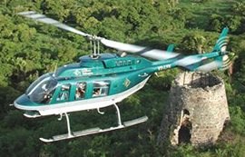 Helicopter over Antigua